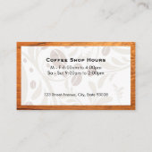 Koffiewinkel | Bonen | Houtgrens Visitekaartje (Achterkant)