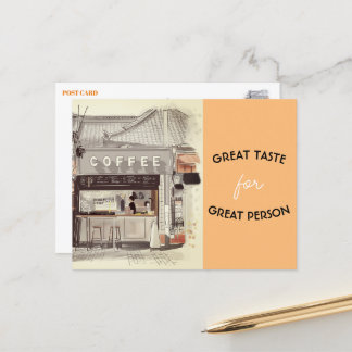 Koffiewinkel-briefkaart Feestdagenkaart