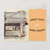 Koffiewinkel-briefkaart Feestdagenkaart (Voorkant)