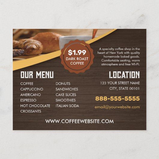 Koffiewinkel Cafe Briefkaart (Achterkant)