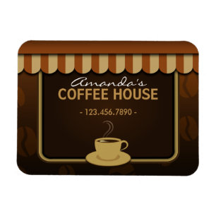 Koffiewinkel Cafe Brown, kleine Flexibele magneten