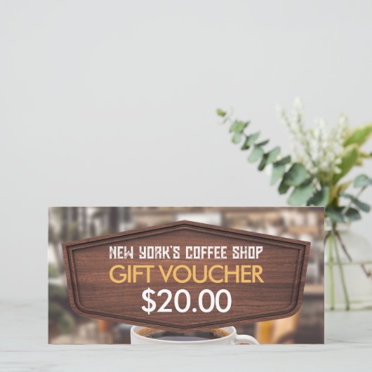 Koffiewinkel Café Cadeaubon (Staand voorkant)