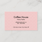 Koffiewinkel Cafe Canopy Cup Eenvoudig Visitekaart Visitekaartje (Achterkant)