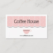 Koffiewinkel Cafe Canopy Cup Eenvoudig Visitekaart Visitekaartje (Voorkant)