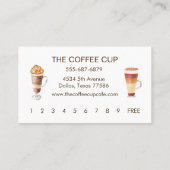 Koffiewinkel - cafe Restaurant Waterverf Loyalty Visitekaartje (Achterkant)