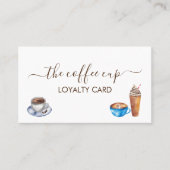Koffiewinkel - cafe Restaurant Waterverf Loyalty Visitekaartje (Voorkant)