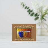 Koffiewinkel/cafe Visitekaartje (Staand voorkant)