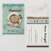 Koffiewinkel Cappuccino, Espresson Latte kaarten Visitekaartje (Voorkant / Achterkant)