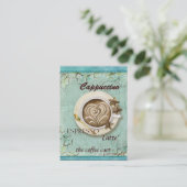 Koffiewinkel Cappuccino, Espresson Latte kaarten Visitekaartje (Staand voorkant)