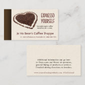 Koffiewinkel Coffeebeans Heart Visitekaartje (Voorkant / Achterkant)
