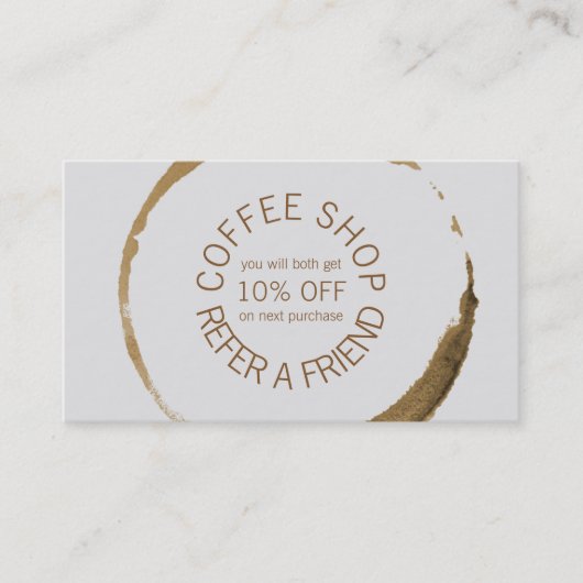 Koffiewinkel - Een vriend doorgeven Aanbevelingskaartje (Voorkant)