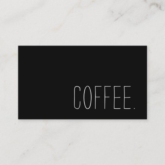 Koffiewinkel Eenvoudige gebondenheid Klantenkaartje (Voorkant)