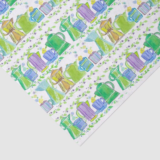 Koffiewinkel Franse Pers Cups Illustratie Tissuepapier (Detail)