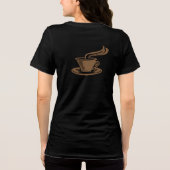 Koffiewinkel, gepersonaliseerde koffieshop Tri-Blend shirt (Achterkant)