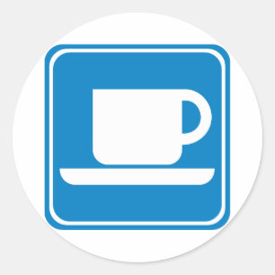Koffiewinkel Highway Sign Ronde Sticker