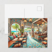 Koffiewinkel in Cancun, Mexico Briefkaart (Voorkant / Achterkant)