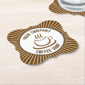 Koffiewinkel Kartonnen Onderzetters (Gekanteld)