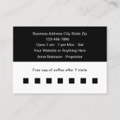 Koffiewinkel Klant beloont Sjabloon Visitekaartje (Achterkant)