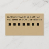Koffiewinkel Klant beloont Visitekaartjes (Achterkant)