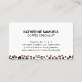 Koffiewinkel | Koffiebeker en bonen Visitekaartje (Achterkant)