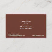 Koffiewinkel | Koffiebonen Visitekaartje (Achterkant)