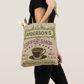 Koffiewinkel Koffiehuis Kafellichtbonnen Naam toev Tote Bag (Dichtbij)