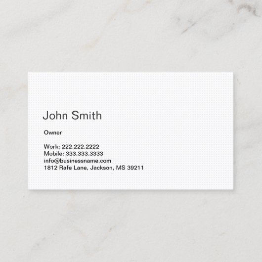 Koffiewinkel Koffiekopje Café Minimalist Visitekaartje (Achterkant)