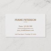 Koffiewinkel - koffievlek visitekaartje (Achterkant)