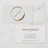 Koffiewinkel - koffievlek visitekaartje (Voorkant / Achterkant)