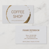 Koffiewinkel - koffievlek visitekaartje (Voorkant / Achterkant)