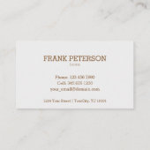 Koffiewinkel - koffievlek visitekaartje (Achterkant)