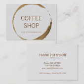 Koffiewinkel - koffievlek visitekaartje (Voorkant / Achterkant)