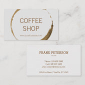 Koffiewinkel - koffievlek visitekaartje (Voorkant / Achterkant)