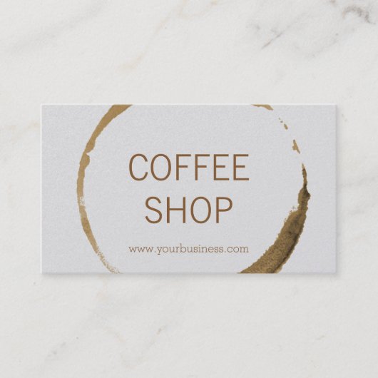 Koffiewinkel - koffievlek visitekaartje (Voorkant)