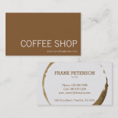 Koffiewinkel - koffievlek visitekaartje (Voorkant / Achterkant)