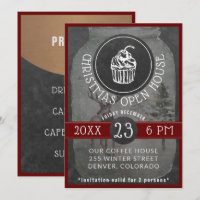 Koffiewinkel Logo Kerst Open Huis | Krijtbord