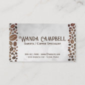 Koffiewinkel, Logo | Koffiebonen Visitekaartje (Achterkant)
