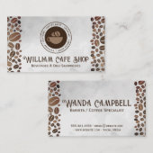 Koffiewinkel, Logo | Koffiebonen Visitekaartje (Voorkant / Achterkant)