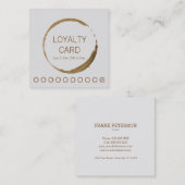 Koffiewinkel-logo - koffievlek vierkante visitekaartje (Voorkant / Achterkant)