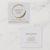 Koffiewinkel-logo - koffievlek vierkante visitekaartje (Voorkant / Achterkant)