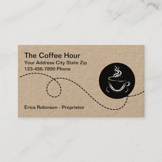 Koffiewinkel Loyaliteit Beloont Visitekaartjes (Voorkant)