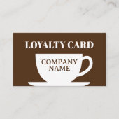 Koffiewinkel loyaliteit / ponskaart sjabloon voor visitekaartje (Voorkant)