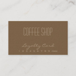 Koffiewinkel Loyalty-Visitekaartje Klantenkaartje