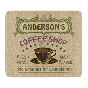 Koffiewinkel met bekertje Creëer Je eigen persoon Snijplank