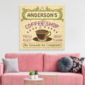 Koffiewinkel met bekertje Creëer Je eigen persoonl Canvas Afdruk (Insitu (Woonkamer))