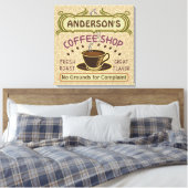 Koffiewinkel met bekertje Creëer Je eigen persoonl Canvas Afdruk (Insitu (Slaapkamer))