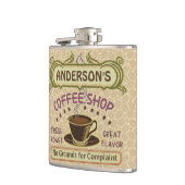 Koffiewinkel met bekertje Creëer Je eigen persoonl Heupfles (Links)