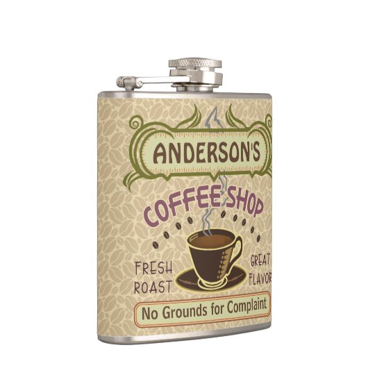 Koffiewinkel met bekertje Creëer Je eigen persoonl Heupfles (Rechts)