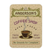 Koffiewinkel met bekertje Creëer Je eigen persoonl Magneet (Verticaal)