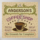 Koffiewinkel met bekertje Creëer Je eigen persoonl Poster (Voorkant)